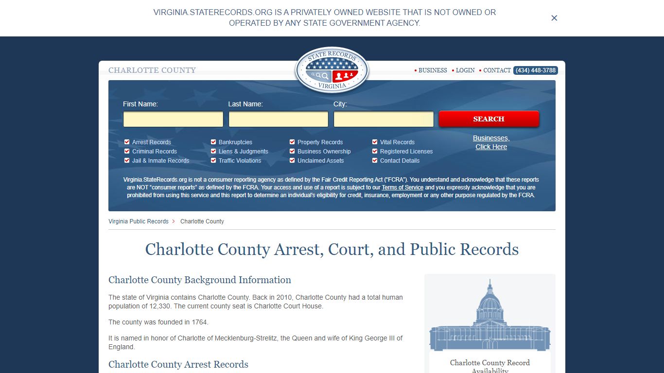 Charlotte County Arrest, Court, and Public Records
